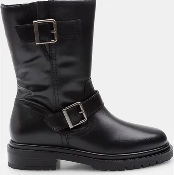 Dámské kozačky Baťa dámská kožená obuv biker boots černé, vel. 41