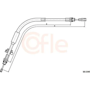 Lanko parkovací brzdy Tažné lanko, parkovací brzda COFLE 92.10.5347