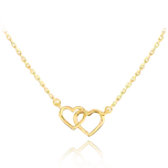 2851 MINET Zlatý náhrdelník se srdíčky Au 585/1000 1,70g