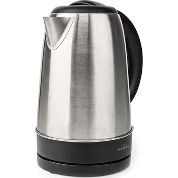 Bojler NEDIS rychlovarná konvice KAWK340EAL/ objem 1,7 l/ otáčení o 360°/ nerezová ocel/ spotřeba 2200 W/ černá / hliník