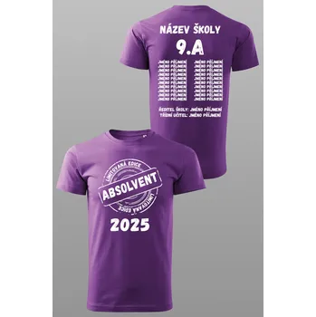 Absolventské tričko Limitovaná edice Barva: Fialová, Velikost: M