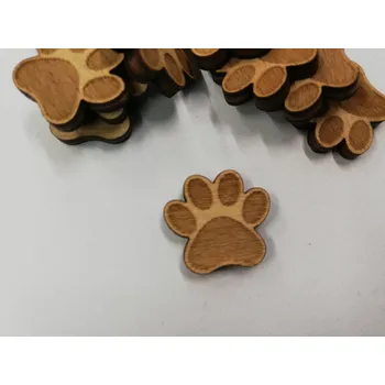 Vánoční dekorace Dřevěný výřez tlapička č.1