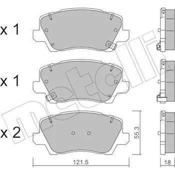 Brzdová destička Sada brzdových destiček, kotoučová brzda METELLI 22-1165-0