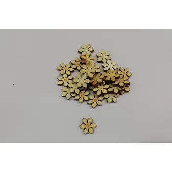 Vánoční dekorace Dřevěný výřez kytička č.1