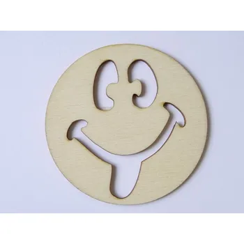 Dřevěná hračka Dřevěný výřez smajlík č.1