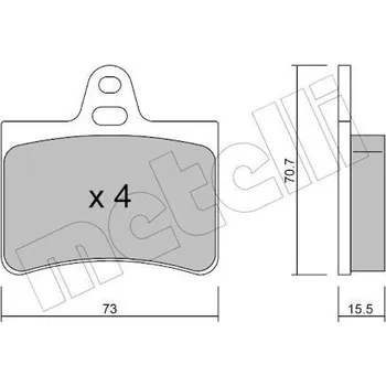 Brzdová destička Sada brzdových destiček, kotoučová brzda METELLI 22-0333-0