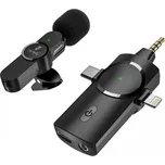 Viking bezdrátový mikrofon s klipem M360, konektor USB-C / Lightning / 3,5 mm jack