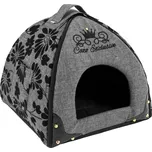 CAZO Kukaň pro psy a kočky Noir Grey, 47 x 46 x 40 cm