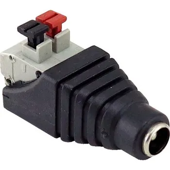 Notebook XtendLan napájecí redukce plug/svorkovnice Redukce, napájecí, plug 5,5/2,1mm na pružinovou svorkovnici, černá ZPSCREW21FE