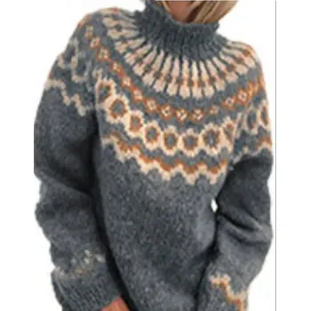 Dámský svetr Dámský svetr BF036 Velikost: M, Barva (Varianta): High collar Gray