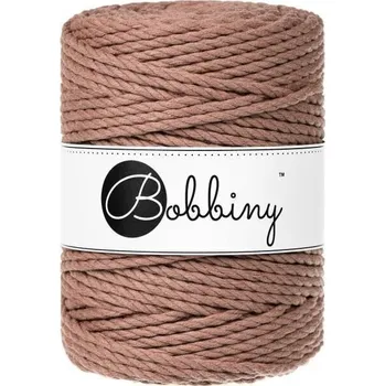 Příze Bobbiny 3PLY Macramé Rope 5 mm 100 m Mocha Mossa Šňůra