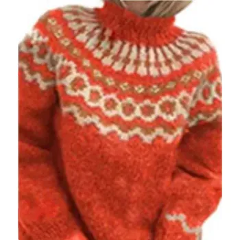 Dámský svetr Dámský svetr BF036 Velikost: 3XL, Barva (Varianta): High collar Orange