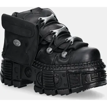 Pánská obuv Kožené tenisky New Rock M.OVERZ106NR.C1 černá 99X, EUR 36