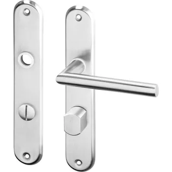 Dveřní kování AC-T SERVIS Dveřní klika Dora nerez - oválné štítové kování 72 mm Provedení štítu: WC