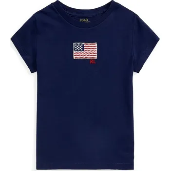 Chlapecké tričko Dětské bavlněné tričko Polo Ralph Lauren tmavomodrá barva, 312971138002 59X, vel. 109-116