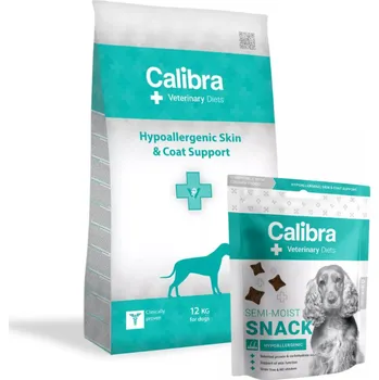 Krmivo pro psa Calibra Veterinary Diets Dog Hypoallergenic 12kg + Calibra VD Semi moist snack hypoallergenic 120g