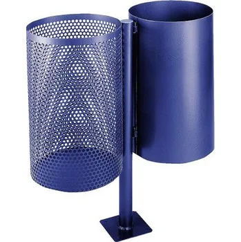 Venkovní odpadkový koš HTI Odpadkový koš dvojkoš - modrý 2x30 l. MC-5229-1