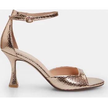 Dámské sandále Baťa dámské sandály na úzkém podpatku zlaté, vel. 41