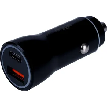 Datový kabel TRX Akyga AK-CH-16 USB nabíječka do auta/ 5-12V/ 36W/ USB-C + USB-A/ PD 3.0/ QC 3.0/ AFC/ FCP/ Apple 2.4A/ PPS/ černá