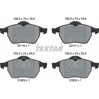 Brzdová destička Sada brzdových destiček, kotoučová brzda TEXTAR 2311602