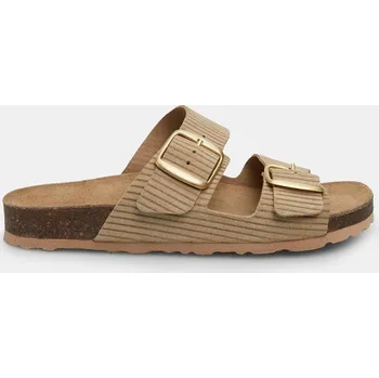 Dámské pantofle Baťa dámské kožené footbed pantofle béžové, vel. 36