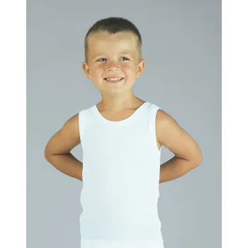 EVONA Chlapecký bílý nátělník Velikost: 122