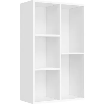 Knihovna Knihovna Valand - 5 polic - 80x50x24 cm | bílá