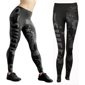 Dámské legíny SWEEP SWPT131 COMIX černá - šedá XXL