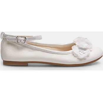 Dívčí obuv Baťa dívčí zdobené baleríny bílé, vel. 35