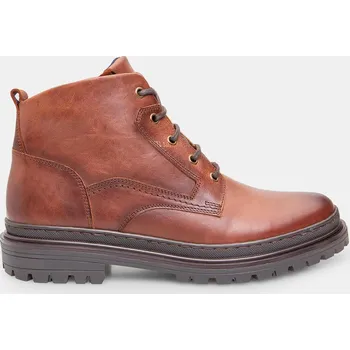 Pánská zimní obuv Baťa pánská zimní kotníková kožená obuv hnědé, vel. 46