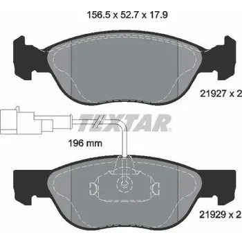 Brzdová destička Sada brzdových destiček, kotoučová brzda TEXTAR 2192901