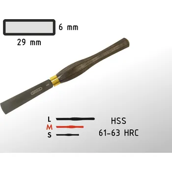 Pracovní nůž 29mm plochý nůž (scraper) se symetrickým oblým nosem GURTOOL s rukojetí 29mm Symetric Round Nose Scraper (Middle Size)