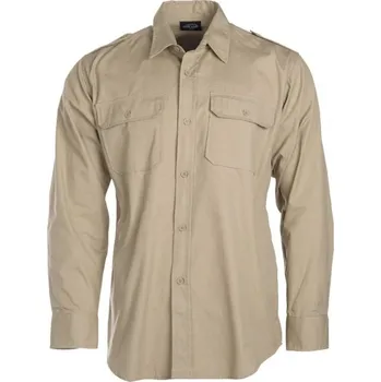 Pánská košile MIL-TEC Košile TROPICAL na knoflíky KHAKI L KHAKI - PÍSKOVÁ
