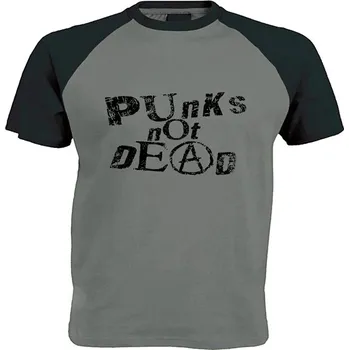 šedo černé triko Punk s Not Dead