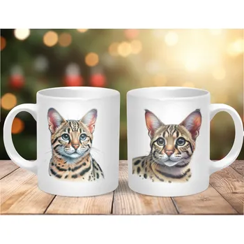 Hrnek 330ml, ASIJSKÁ LEOPARDÍ KOČKA, cena za 1 ks