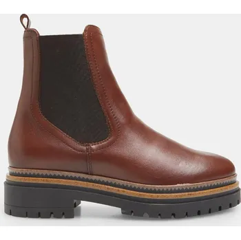 Dámské kozačky Baťa dámské kožené chelsea hnědé, vel. 36