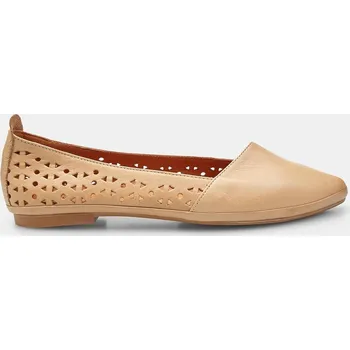 Dámské baleríny Baťa kožené dámské baleríny béžové, vel. 37
