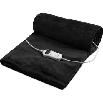 Odpadkový koš monzana® Elektrická deka Coral Fleece 180×130 cm – antracitová