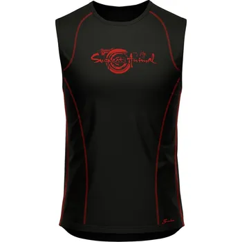 Pánské funkční scampolo černá/červená Bamboo Ultra - Červená / S