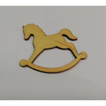 Vánoce Dřevěný výřez houpací koník č.1