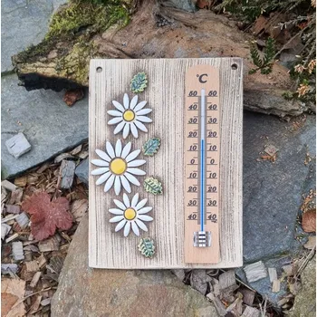 Domácí teploměr Keramický teploměr s velkou kopretinou - dekorativní varianta: 1