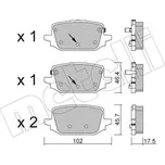 Sada brzdových destiček, kotoučová brzda METELLI 22-1366-0