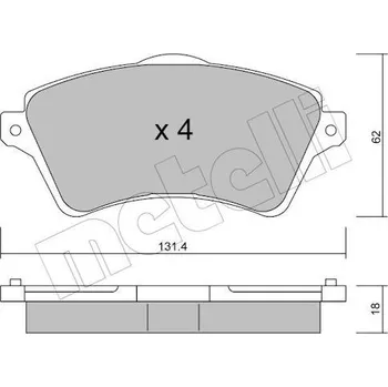 Brzdová destička Sada brzdových destiček, kotoučová brzda METELLI 22-0349-0