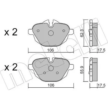 Brzdová destička Sada brzdových destiček, kotoučová brzda METELLI 22-0920-0