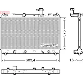 Chladič motoru Chladič, chlazení motoru, , 1770061M10, DENSO, DRM47041