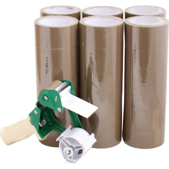 Dávkovač pásky Balící lepící pásky 48 mm*66 m hnědé, balení 36 ks, odvíječ lepící pásky