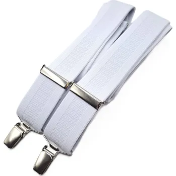 Kšandy KoKa Pánské šle - bílé se strukturou