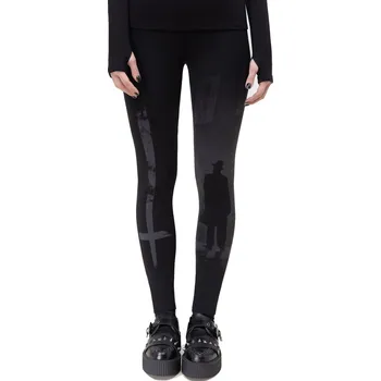 Dámské kalhoty kalhoty dámské (legíny) KILLSTAR x THE EXORCIST - Night Walk - Black - XS