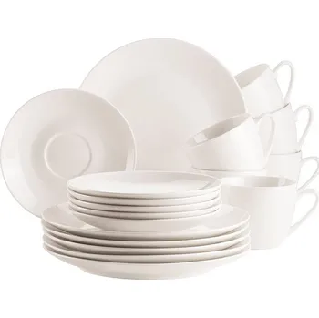 Talíř Mäser Kávová souprava 230 ml 18 ks, bílá BELMIRA