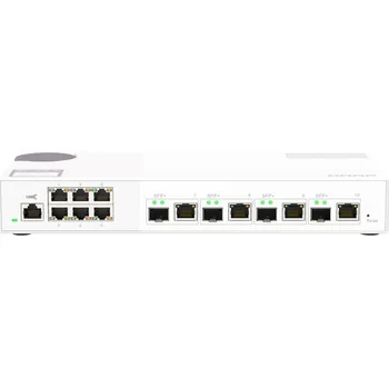 Switch QNAP řízený switch QSW-M2106-4C (6x 2,5GbE RJ45 a 4x kombinované 10GbE SFP+ / 10GbE RJ-45)